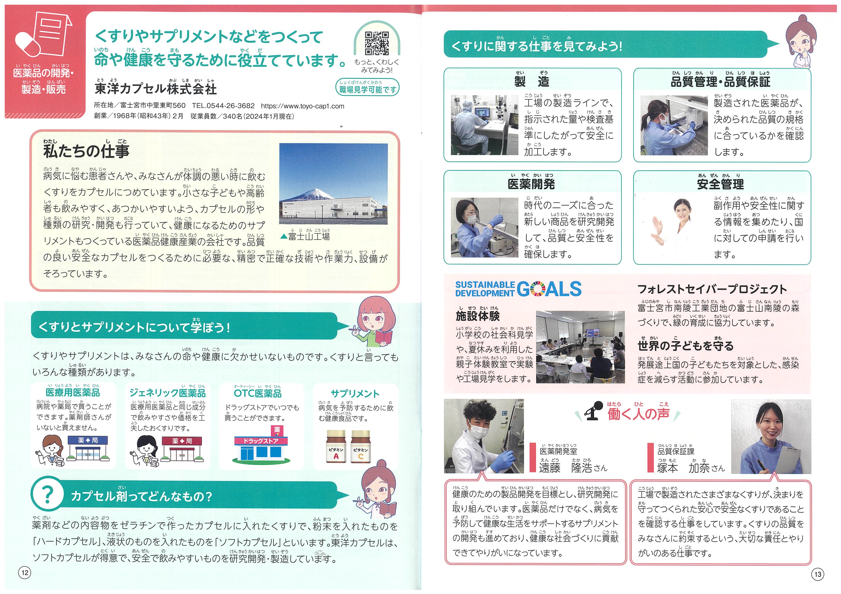 小学生お仕事ノート掲載ページ